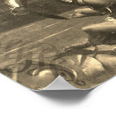 Theodore Roosevelt sepia Poster (Ecke)