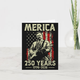 Theodore Roosevelt spielt Gitarre Rock N Roll Karte