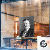 Theodore Roosevelt Teddy Präsident Republikaner Fensteraufkleber (Café-Fenster)