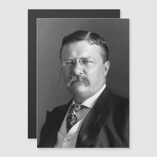 Theodore Roosevelt Teddy Präsident Republikaner Magnetkarte (Vorne/Hinten)