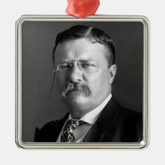 Theodore Roosevelt Teddy Präsident Republikaner Ornament Aus Metall (Vorne)