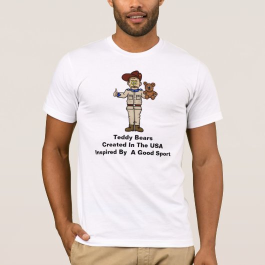 Theodore Roosevelt und Teddy Bear T - Shirt (Vorderseite)