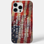 Theodore Roosevelt Wahlquote US-Flagge Case-Mate iPhone Hülle (Rückseite)