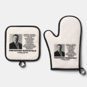 Theodore Roosevelt Waste Zerstörung natürlicher Re Ofenhandschuh & Topflappen-Set (Vorderseite)