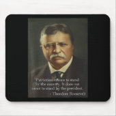 Theodore Teddy Roosevelt Meme _ Anti Trump T-Shirt Mousepad (Vorne)