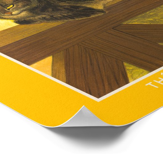 Théophile-Alexandre Steinlen, Katze auf einer Ball Poster (Ecke)