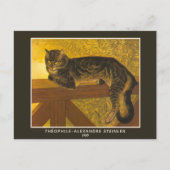Théophile-Alexandre Steinlen, Katze auf einer Ball Postkarte (Vorderseite)