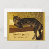 Théophile Steinlen Cat on a balustrade 1909 Postkarte (Vorne/Hinten)