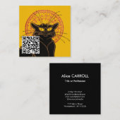 Theophile Steinlen - Le Chat Noir - QR-Code Quadratische Visitenkarte (Vorne/Hinten)