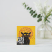 Theophile Steinlen - Le Chat Noir - QR-Code Quadratische Visitenkarte (Stehend Vorderseite)