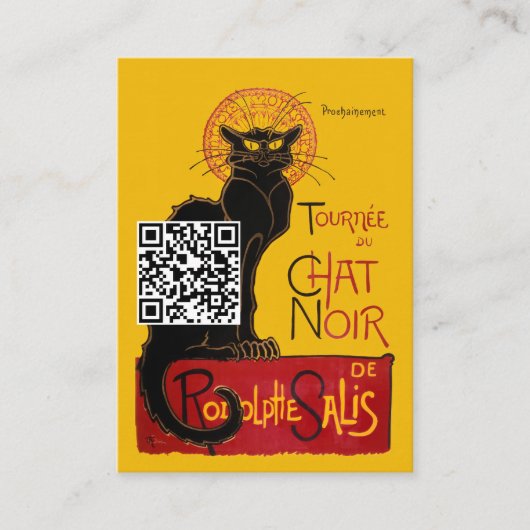 Theophile Steinlen - Le Chat Noir - QR-Code Visitenkarte (Vorderseite)