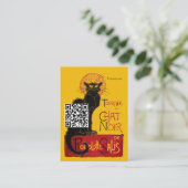 Theophile Steinlen - Le Chat Noir - QR-Code Visitenkarte (Stehend Vorderseite)