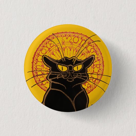 Theophile Steinlen - Le Chat Noir Vintag Button (Vorderseite)