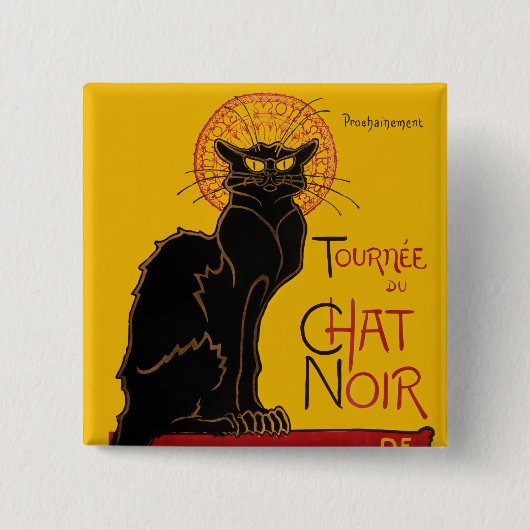 Theophile Steinlen - Le Chat Noir Vintag Button (Vorderseite)