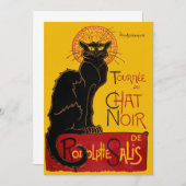 Theophile Steinlen - Le Chat Noir Vintag Einladung (Vorne/Hinten)