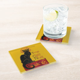 Theophile Steinlen - Le Chat Noir Vintag Glasuntersetzer