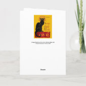 Theophile Steinlen - Le Chat Noir Vintag Karte (Rückseite)