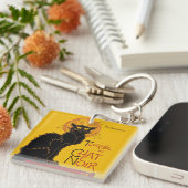 Theophile Steinlen - Le Chat Noir Vintag Schlüsselanhänger (Vorderseite rechts)