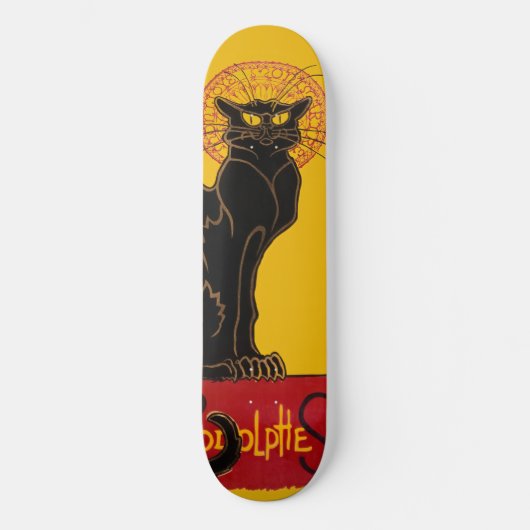 Theophile Steinlen - Le Chat Noir Vintag Skateboard (Vorderseite)