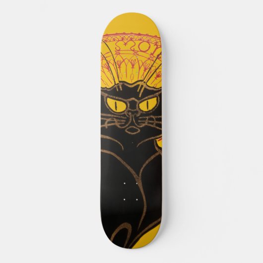 Theophile Steinlen - Le Chat Noir Vintag Skateboard (Vorderseite)