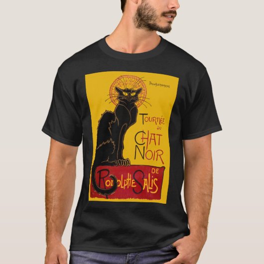 Theophile Steinlen - Le Chat Noir Vintag T-Shirt (Vorderseite)