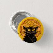 Theophile Steinlen - Le Chat Noir Vintage Button (Vorne & Hinten)