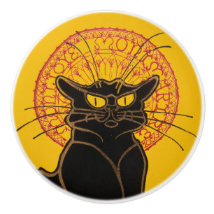 Theophile Steinlen - Le Chat Noir Vintage Keramikknauf
