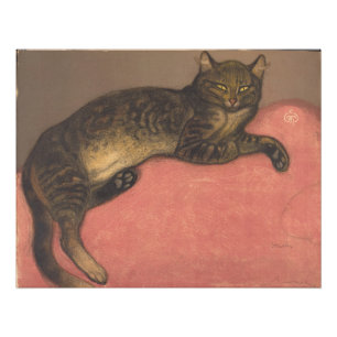 Théophile Steinlen Winter: Katze auf Kissen Fotodruck
