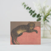 Théophile Steinlen | Winter: Katze auf Kissen Postkarte (Stehend Vorderseite)