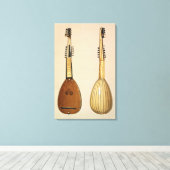 Theorbo, erstellt von Giovanni Krebar, Padua, 1629 Leinwanddruck (Insitu (Holzboden))