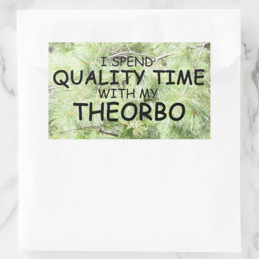 Theorbo-rechteckige Aufkleber zur Qualitätszeit (Tasche)