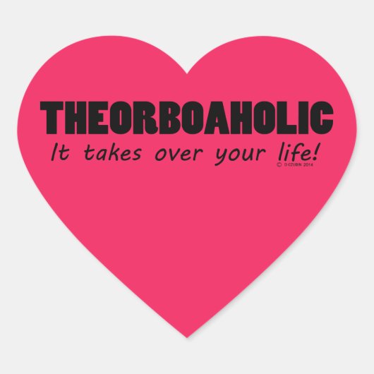 Theorboaholischer Heart Sticker (Vorderseite)