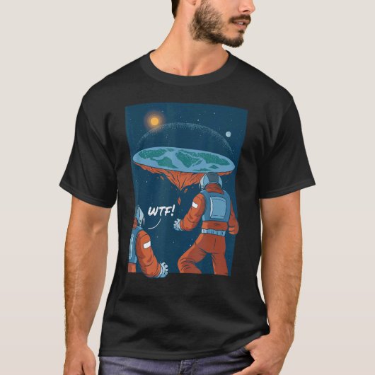Theoretiker oder Theoretiker der flachen Erde im S T-Shirt (Vorderseite)