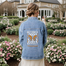 Theoretischer T - Shirt des Schmetterlingseffekts Jeansjacke