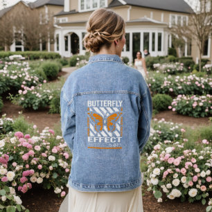 Theoretischer T - Shirt des Schmetterlingseffekts Jeansjacke