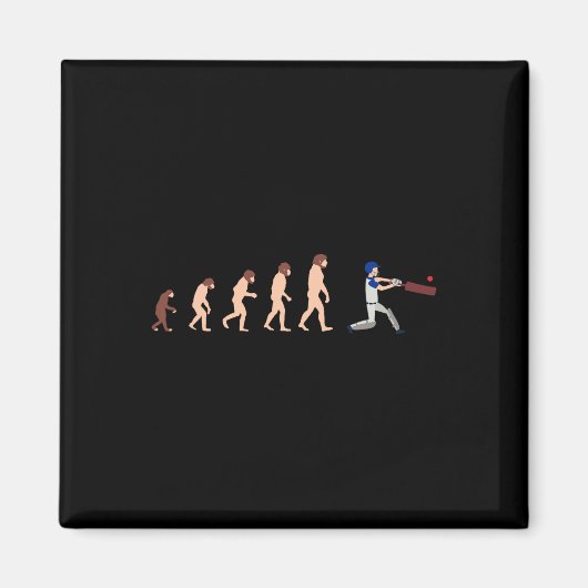 Theorie der Evolution Cricket-Spieler Lustig Magnet (Vorne)