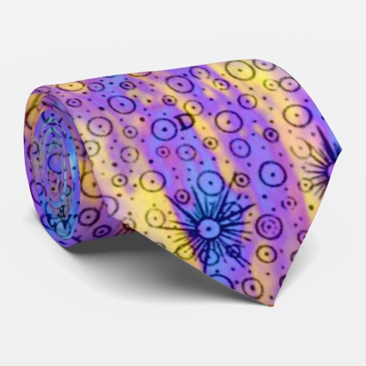 Theorie der Krawatte des Universums - Neon Regenbo (Gerollt)