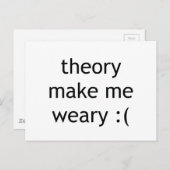 Theorie macht mich müde :( postkarte (Vorne/Hinten)