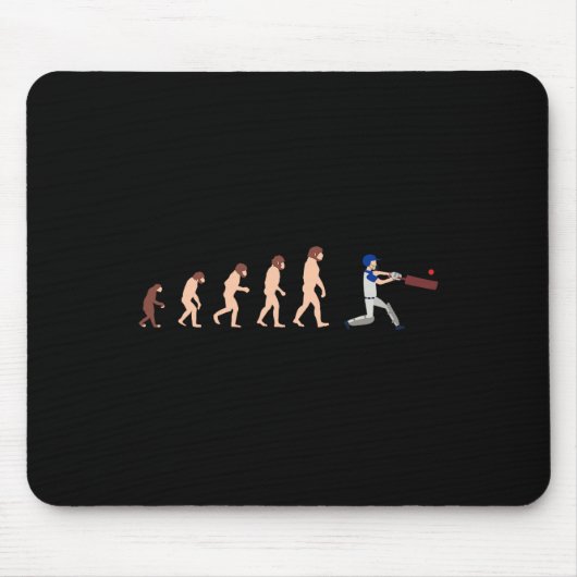 Theory Of Evolution Cricket Player Funny  Mousepad (Vorne)