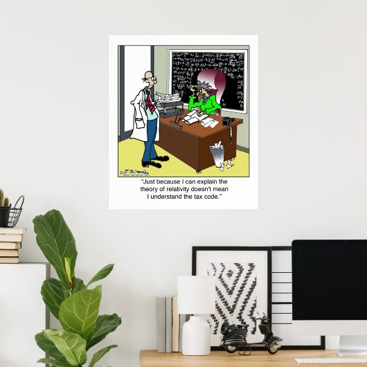 Theory of Relativity & The Tax Code Poster (Heimbüro)