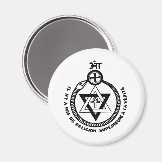 Theosophie (Französisch) Magnet (Vorderseite/Rückseite)