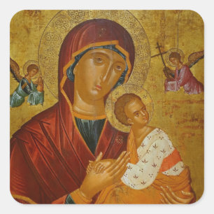 Theotokos Amolyntos Quadratischer Aufkleber