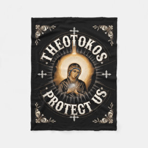 Theotokos beschützen uns orthodoxe Christliche Hei Fleecedecke