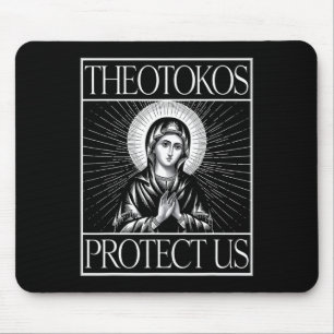 Theotokos beschützen uns orthodoxe Christliche Hei Mousepad