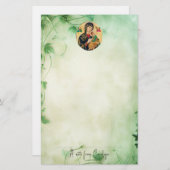 Theotokos Christ Child and Angels Orthodox Briefpapier (Vorne/Hinten)