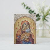 Theotokos Christ Child Eastern Orthodox Icon Postkarte (Stehend Vorderseite)