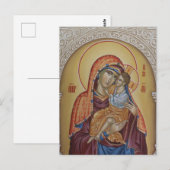 Theotokos Christ Child Eastern Orthodox Icon Postkarte (Vorne/Hinten)