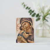 Theotokos Christ Child Foto Beerdigung Gebetskarte Platzkarte (Stehend Vorderseite)