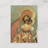 Theotokos Christ Child Pregnancy Praetkarte Platzkarte (Rückseite)