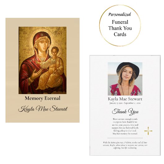 Theotokos Christ Kind orthodox Christliche Gedenks Dankeskarte